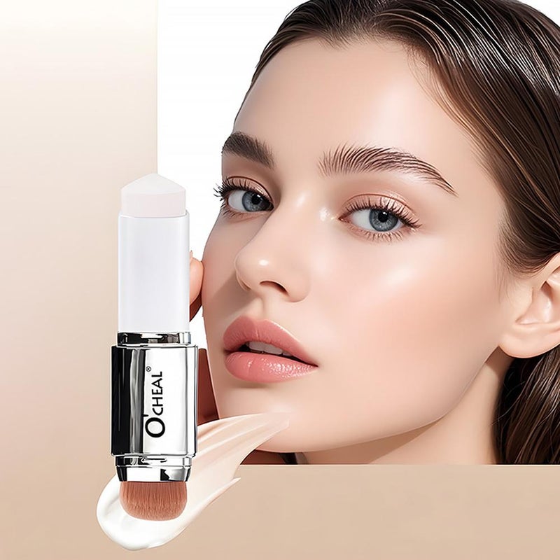 OCHEAL Solid Thermochromic Double-Ended Eraser Foundation Stick, Nose Contouring Cream, Concealer, Brightening Foundation